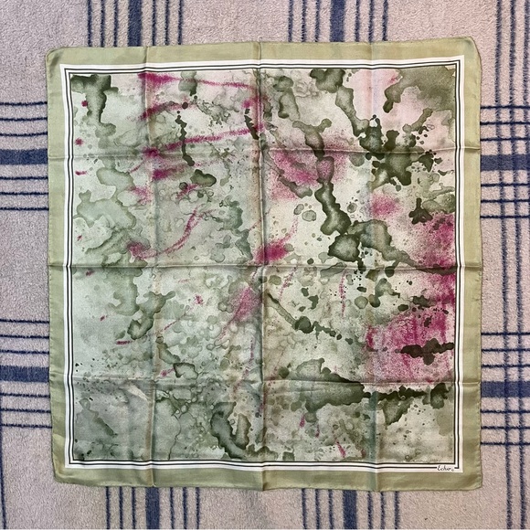 Echo Accessories - Echo watercolor pattern silk scarf.
